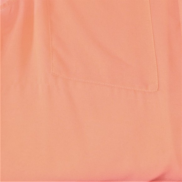 Forever 21 Fluorescent Neon Coral Button Studded Sheer Shirt Tank Top Blouse S - Picture 9 of 10